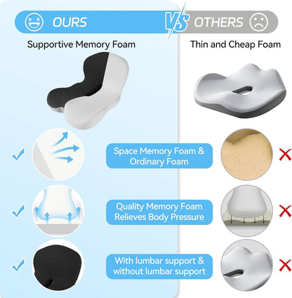Lumbar Pillow Memory Foam Seat Support