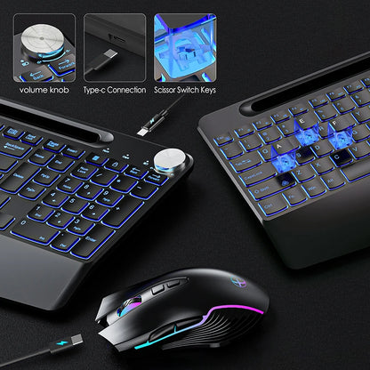 RGB Wireless Rechargeable Keyboard Mouse Combo