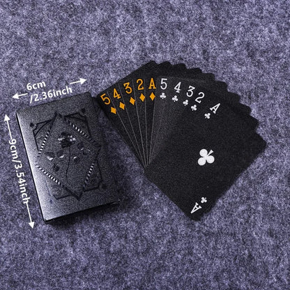 Playing Cards Black Gold Waterproof Poker Deck