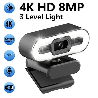 Webcam Full HD 4K Autofocus with Microphone