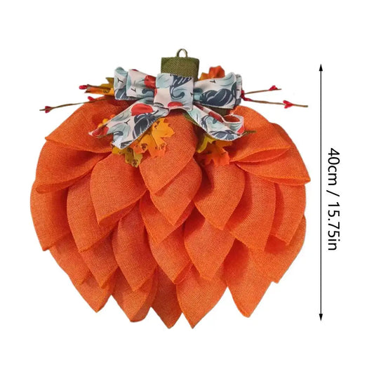 Pumpkin Wreath Autumn Front Door Decoration 40cm