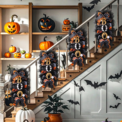 Halloween Wreath Pumpkin Door Hanging Decoration