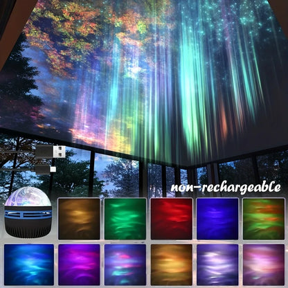 Projection Light Aurora Night Lamp with Remote Control