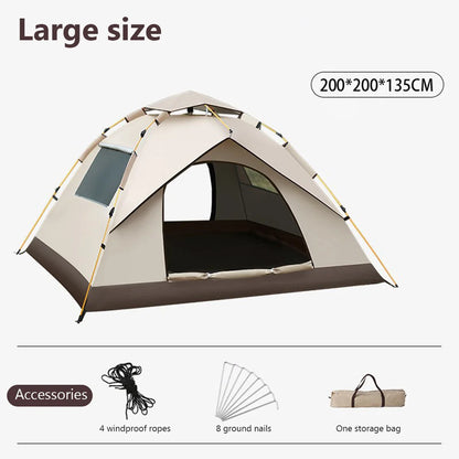Outdoor Camping Tent with Waterproof Folding Portable for 4 Person