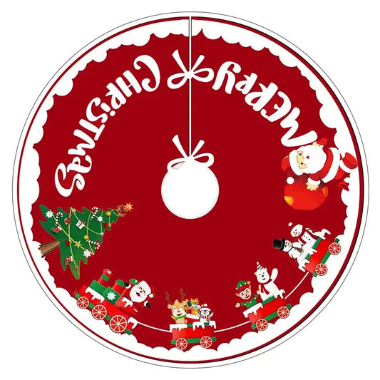 Christmas Tree Skirt Polyester Festive Decoration