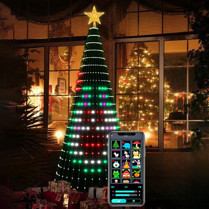 Christmas Tree Star Lights with RGB Smart Bluetooth App