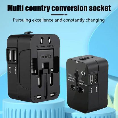 Travel Plug Adapter Universal USB Locking