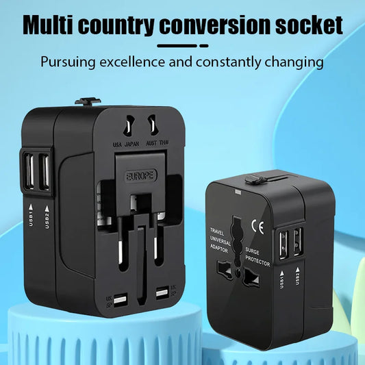Travel Plug Adapter Universal USB Locking