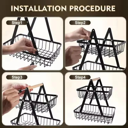 Iron Fruit Basket (Black)