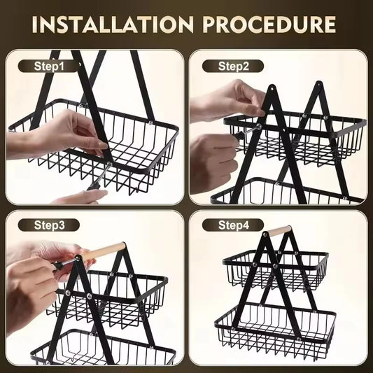 Iron Fruit Basket (Black)