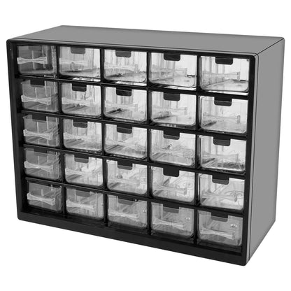 Storage Cabinet Plastic Drawer Box 25-Grid Stackable Organizer