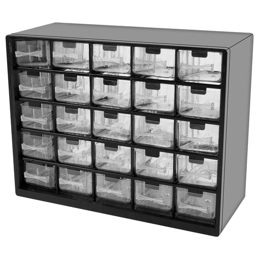Storage Cabinet Plastic Drawer Box 25-Grid Stackable Organizer