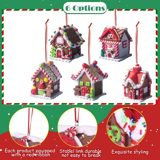 Christmas Ornaments Gingerbread House Hanging Set