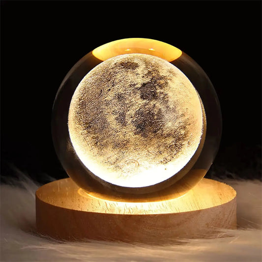 Crystal Ball Night Light Moon Lamp USB