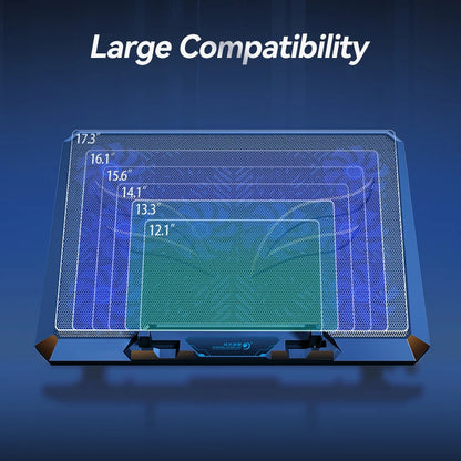 Laptop Cooling Pad 12 Fans Adjustable Stand