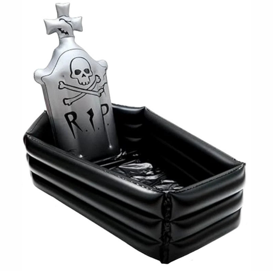 Halloween Skeleton Ice Bucket Inflatable Coffin Cooler