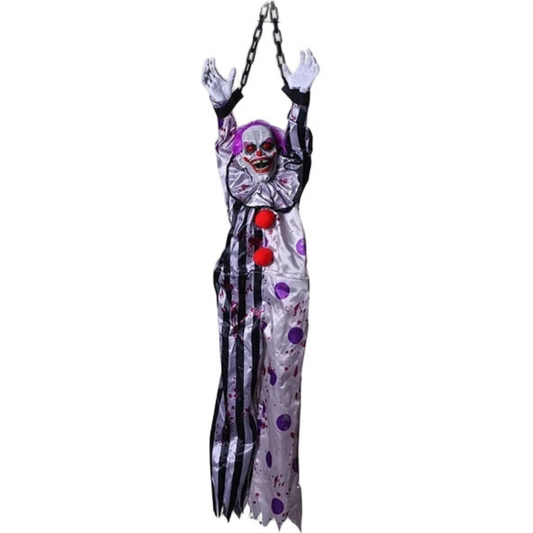 Halloween Clown Animatronic Hanging Decoration
