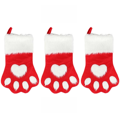 Christmas Dog Paw Stocking