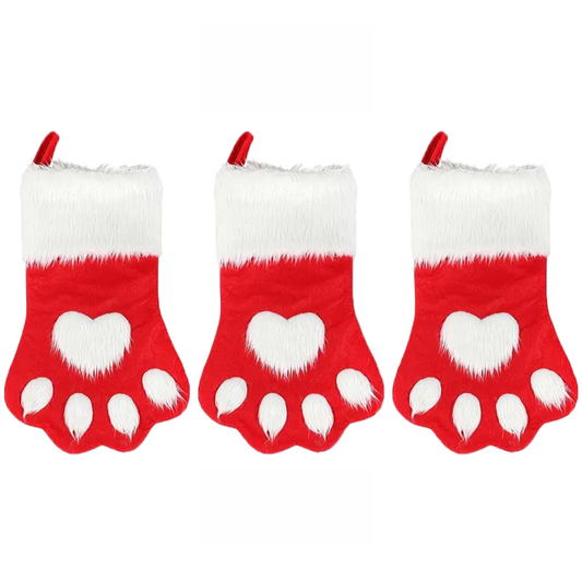 Christmas Dog Paw Stocking