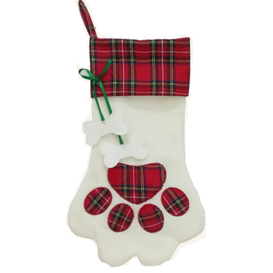 Christmas Paw Stocking Hanging Decoration