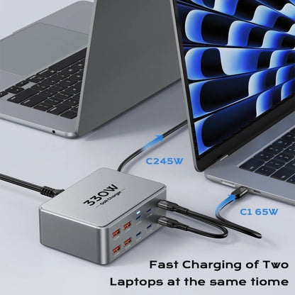 USB Charger GaN 330W Multiport Fast Charging Station