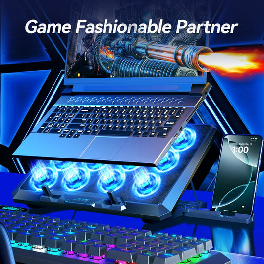 Laptop Cooling Pad 12 Fans Adjustable Stand
