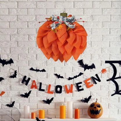 Pumpkin Wreath Autumn Front Door Decoration 40cm