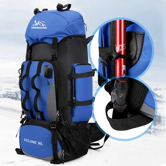 Outdoor Camping Backpack with 90L Waterproof