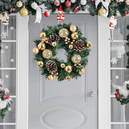 Christmas Wreath Round Silk Holiday Decoration