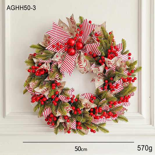 Christmas Wreath LED Light Pinecone Garland