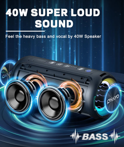 Bluetooth Speaker with Portable Wireless Bass