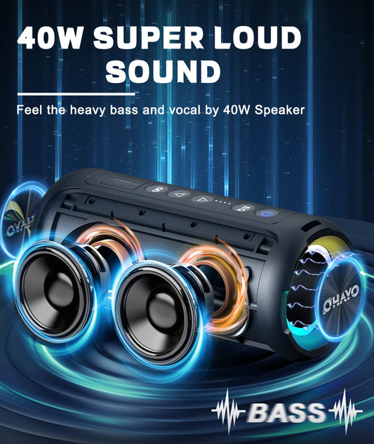 Bluetooth Speaker with Portable Wireless Bass