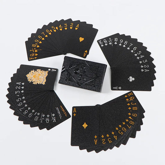 Playing Cards Black Gold Waterproof Poker Deck