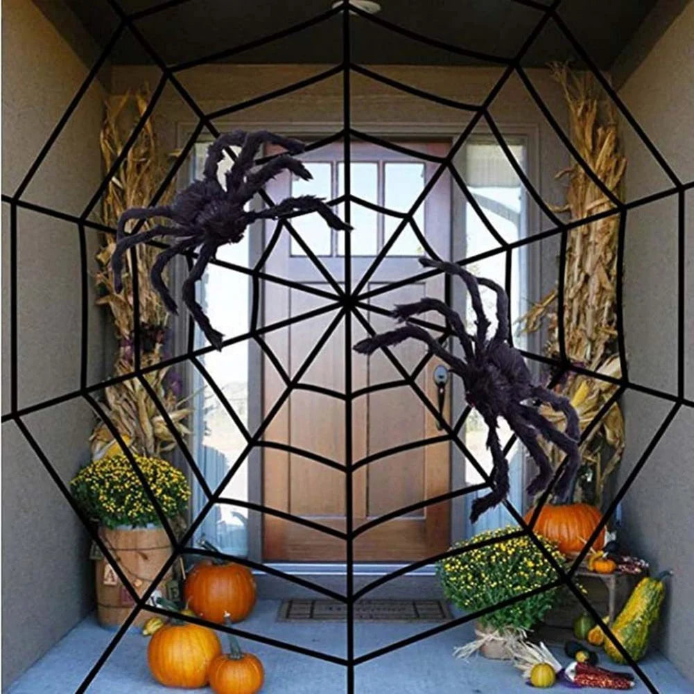 Halloween Spider Decoration with Light-Up Red Eyes