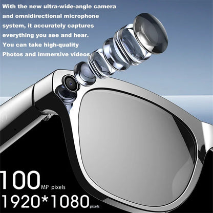 Smart Glasses 4K Camera AI Voice Bluetooth Call