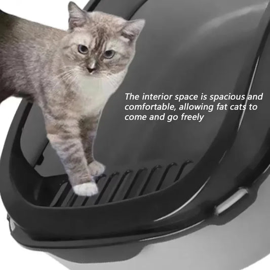 Cat Litter Box with Splashproof Removable Tray