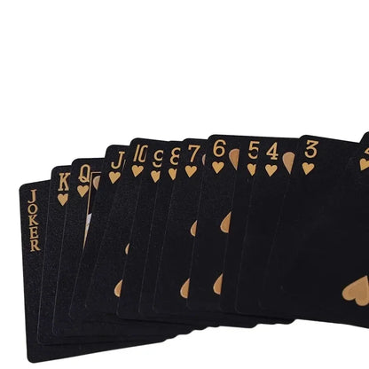 Poker Cards Waterproof PVC Black Rose Deck