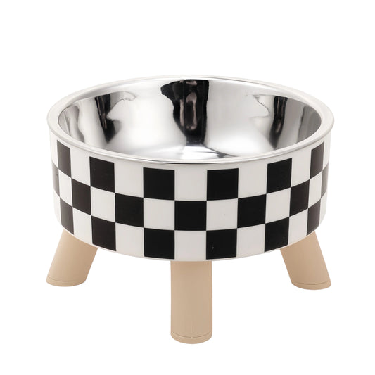 Cat Dog Feeder Bowl Raised Stainless Steel Stand