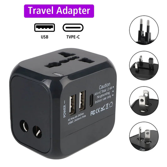 Travel Adapter Universal Wall Charger with USB Type C