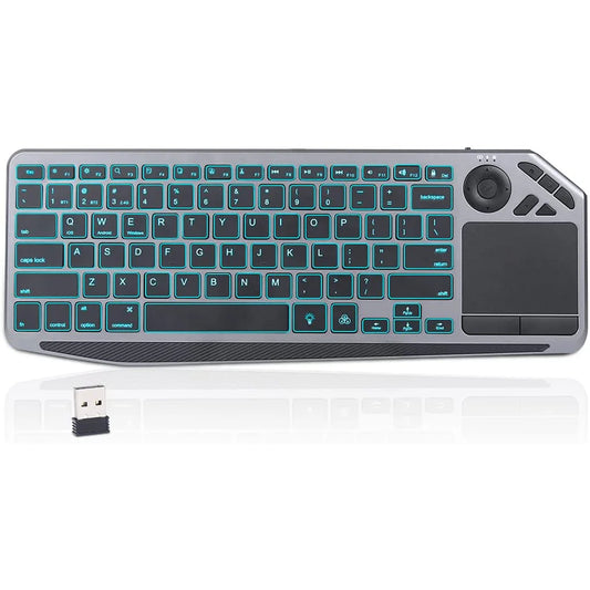 Rechargeable Wireless Bluetooth Keyboard with Touchpad & Backlight