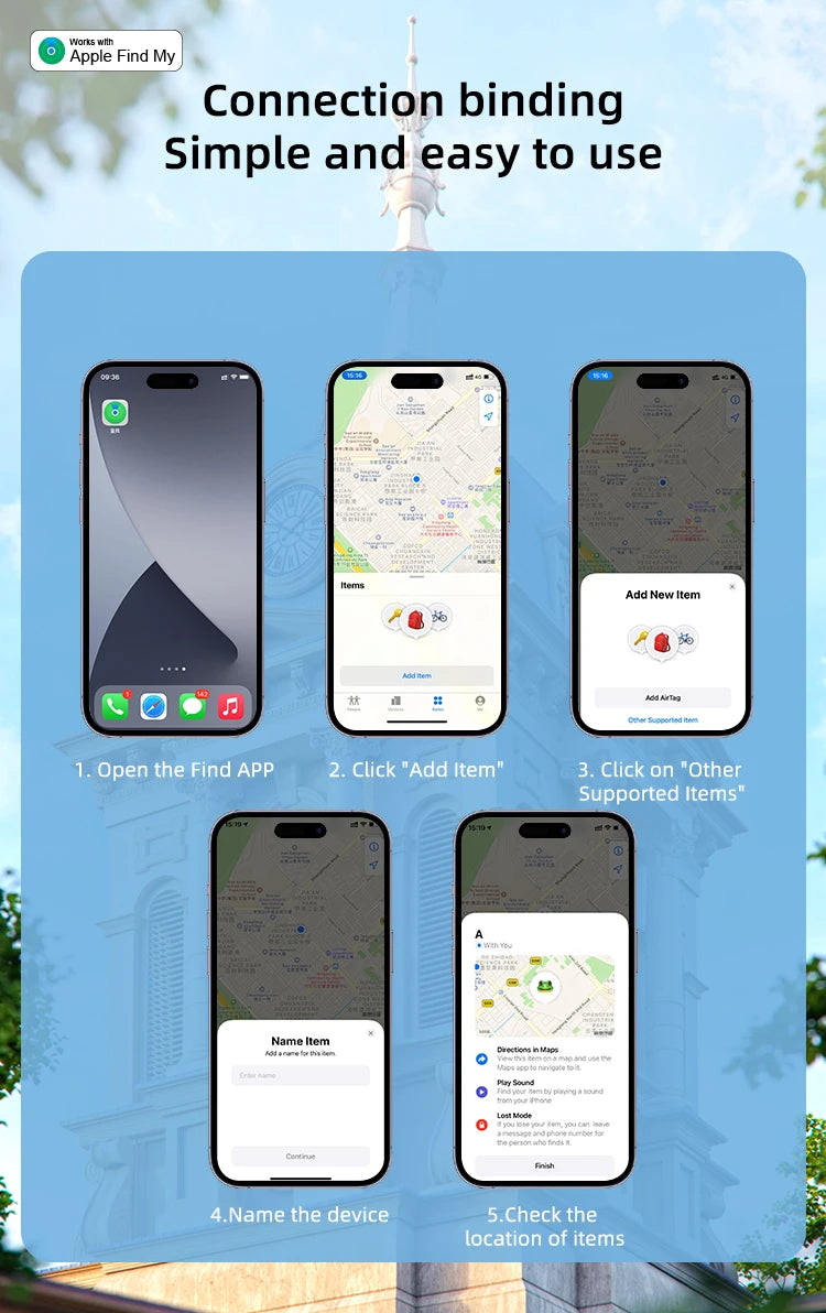 GPS Tag Tracker Bluetooth Smart Locator for Apple