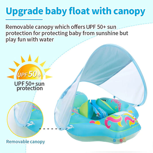Baby Swim Float Inflatable Ring with Canopy
