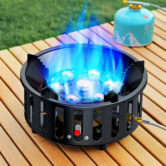 Gas Camping Stove Burner with 19800W Windproof Ignition
