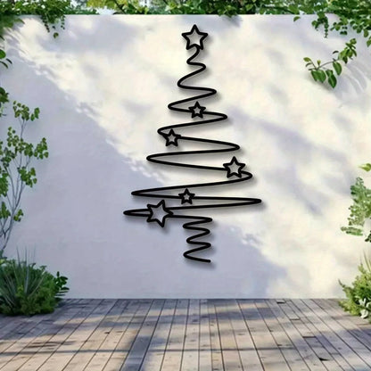 Christmas Tree Metal Wall Art Decor