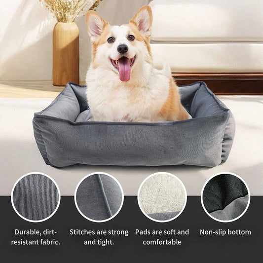 Pet Kennel Plush Bed Cushion for Dogs and Cats