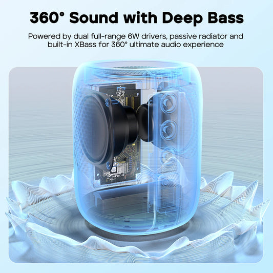Waterproof Portable Bluetooth Stereo Speaker
