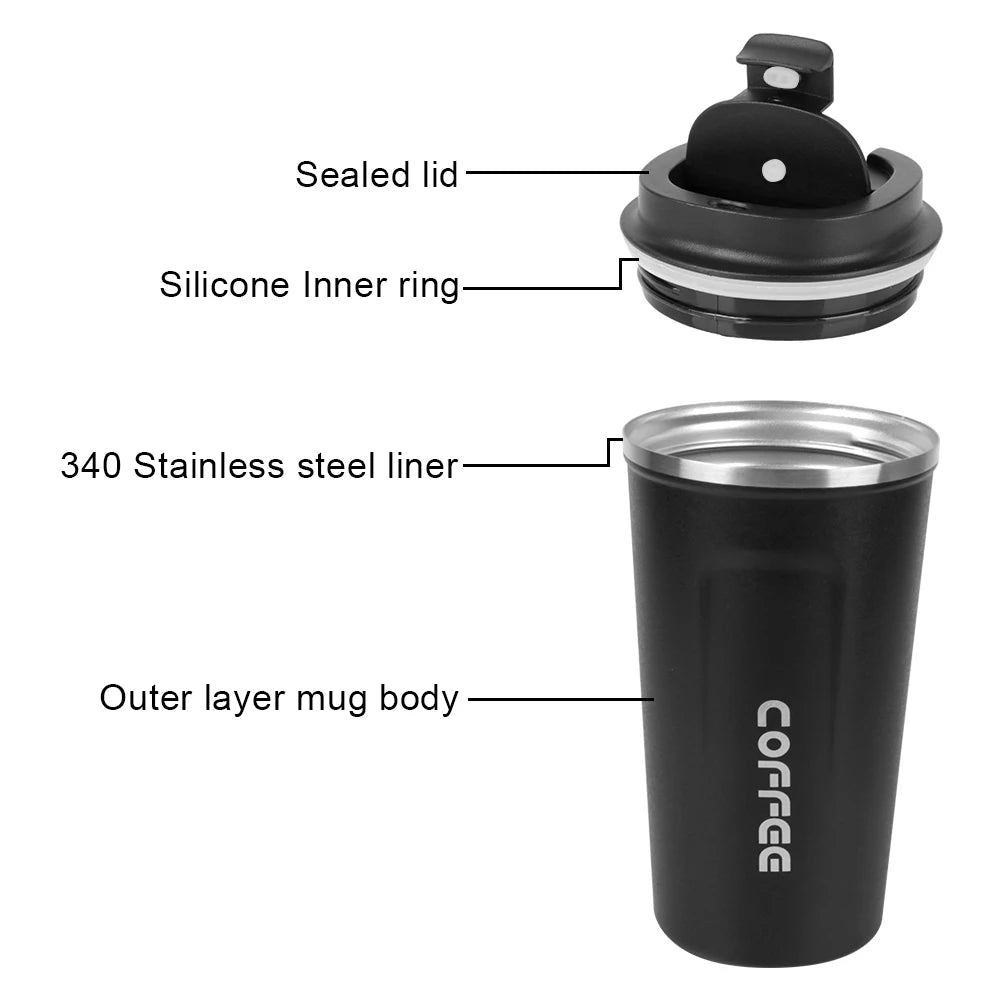 Stainless Steel Coffee mug (Black)