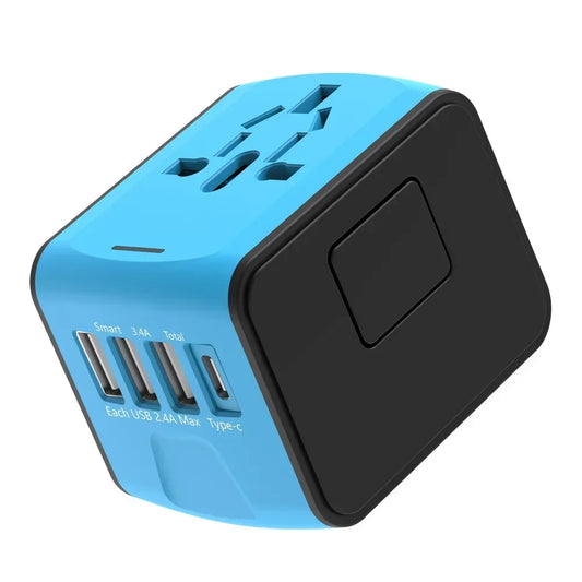 Travel Adapter Universal Plug with USB Type-C Ports