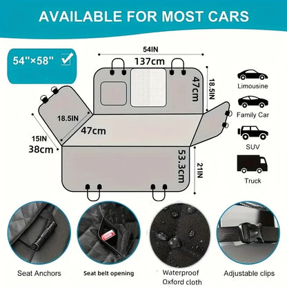 Car Seat Cover Waterproof Scratch Resistant Dog Hammock