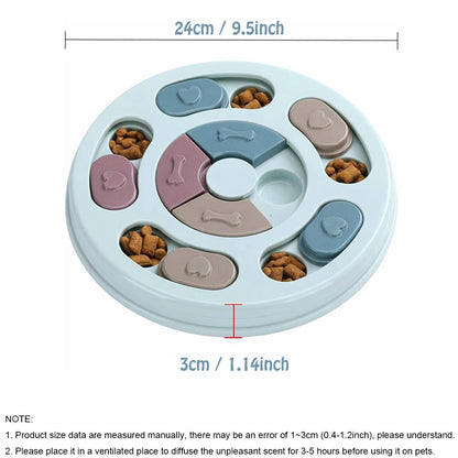 Dog Bowl Slow Feeder Interactive Training Toy